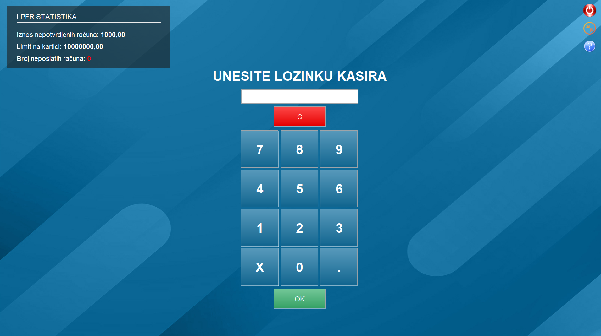 HCP POS LINK LOZINKA KASIRA